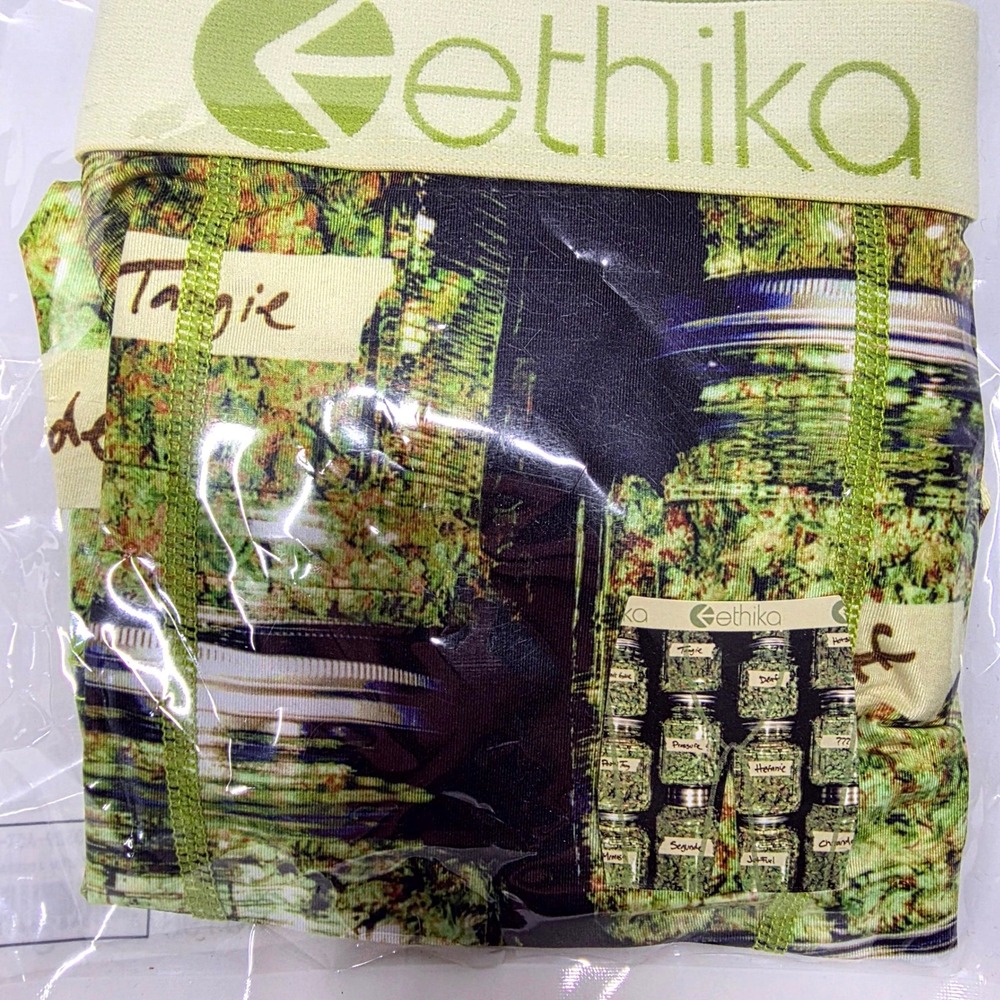 Ethika Boxer Briefs Mens Small Green Tangie Jars Graphic The Staple Fit New